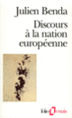 Couverture Discours à la nation européenne (Julien Benda)