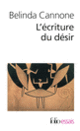 Couverture L'écriture du désir (Belinda Cannone)