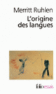 Couverture L'origine des langues (Merritt Ruhlen)