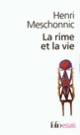 Couverture La rime et la vie (Henri Meschonnic)