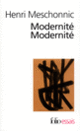 Couverture Modernité Modernité (Henri Meschonnic)