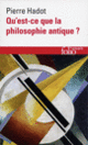 Couverture Qu'est-ce que la philosophie antique? (Pierre Hadot)