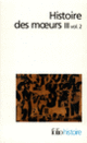 Couverture Histoire des mœurs (Collectif(s) Collectif(s),Jean Poirier)