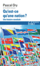 Couverture Qu'est-ce qu'une nation ? (Pascal Ory)