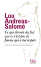 Couverture Ce qui découle du fait que ce n'est pas la femme qui a tué le père et autres textes psychanalytiques (Lou Andreas-Salomé)