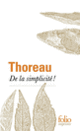 Couverture De la simplicité ! (Henry David Thoreau)