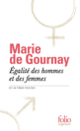 Couverture Égalité des hommes et des femmes et autres textes (Marie de Gournay)