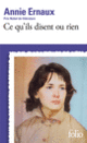 Couverture Ce qu'ils disent ou rien (Annie Ernaux)