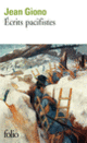 Couverture Écrits pacifistes (Jean Giono)