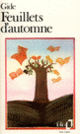 Couverture Feuillets d'automne (André Gide)