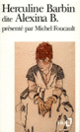 Couverture Herculine Barbin dite Alexina B. (Michel Foucault)