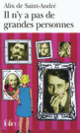 Couverture Il n'y a pas de grandes personnes (Alix de Saint-André)