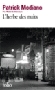 Couverture L'herbe des nuits (Patrick Modiano)