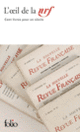 Couverture L'œil de la NRF ( Anthologies,Collectif(s) Collectif(s))