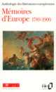 Couverture Mémoires d'Europe ( Anthologies,Collectif(s) Collectif(s))