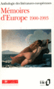 Couverture Mémoires d'Europe ( Anthologies,Collectif(s) Collectif(s))