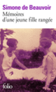 Couverture Mémoires d'une jeune fille rangée (Simone de Beauvoir)