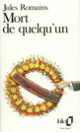 Couverture Mort de quelqu'un (Jules Romains)