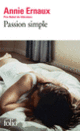 Couverture Passion simple (Annie Ernaux)