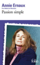 Couverture Passion simple (Annie Ernaux)