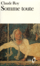 Couverture Somme toute (Claude Roy)