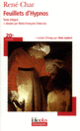 Couverture Feuillets d'Hypnos (René Char)