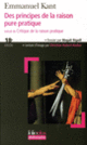 Couverture Des principes de la raison pure pratique ( Kant)