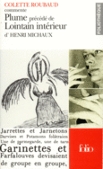 Couverture Plume, précédé de Lointain intérieur, d'Henri Michaux (Essai et dossier) ()