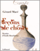 Couverture Leçons de choses (Gérard Macé)