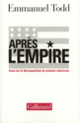Couverture Après l'empire (Emmanuel Todd)