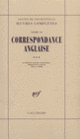 Couverture Correspondance anglaise (Alexis de Tocqueville)