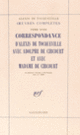 Couverture Correspondance d'Alexis de Tocqueville avec Adolphe de Circourt et avec Madame de Circourt (Alexis de Tocqueville)