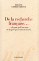 Couverture De la recherche française.. (Hélène Cherruscresco)