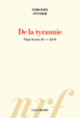 Couverture De la tyrannie (Timothy Snyder)