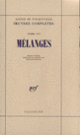Couverture Mélanges (Alexis de Tocqueville)