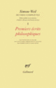 Couverture Œuvres complètes (Simone Weil)