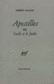 Couverture Apostilles ou L'utile et le futile (Robert Mallet)