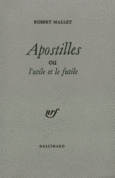 Couverture Apostilles ou L'utile et le futile ()