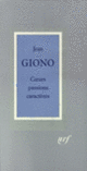 Couverture Cœurs, passions, caractères (Jean Giono)