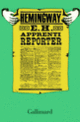 Couverture E.H. apprenti reporter (Ernest Hemingway)