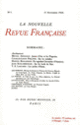 Couverture Fac-similés des deux numéros 1 de «La Nouvelle Revue Française» (Collectif(s) Collectif(s))