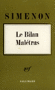 Couverture Le bilan Malétras (Georges Simenon)