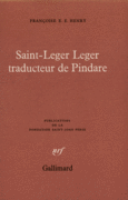 Couverture Saint-Leger Leger traducteur de Pindare ()
