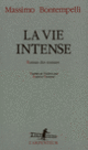 Couverture La vie intense (Massimo Bontempelli)