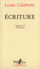 Couverture Écriture (Louis Calaferte)