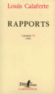 Couverture Rapports (Louis Calaferte)