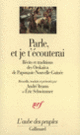 Couverture Parle, et je t'écouterai (Collectif(s) Collectif(s))