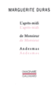 Couverture L'Après-midi de Monsieur Andesmas (Marguerite Duras)