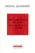 Couverture Les Tablettes de buis d'Apronenia Avitia ()