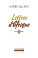 Couverture Lettres d'Afrique (Karen Blixen)